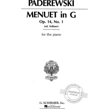 Ignacy Jan Paderewski: Menuet in G, Op. 14, No. 1 (noty na klavír)