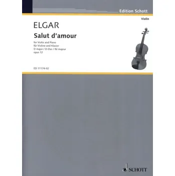 Edward Elgar: Salut d'Amour op. 12/3 in D major (noty na housle, klavír)