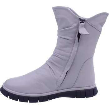 Dámské kozačky Boty MaGo 19101 šedé dámské kožené polokozačky Velikost: 38