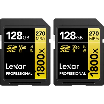 Lexar Professional 1800x SDXC 128 GB…
