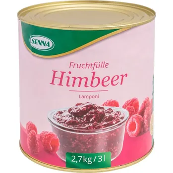 Ovocná náplň s kusy ovoce 70% Senna (malina) 2,7 kg/plechovka