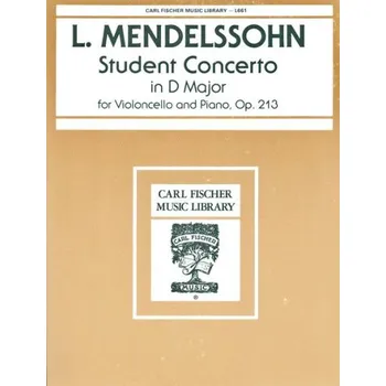 L. Mendelssohn: Student Concerto In D Major, Op. 213 (noty na violoncello, klavír)