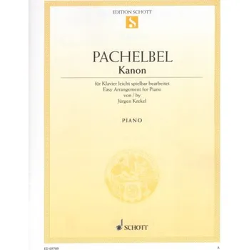 Johann Pachelbel: Kanon (noty na snadný klavír)