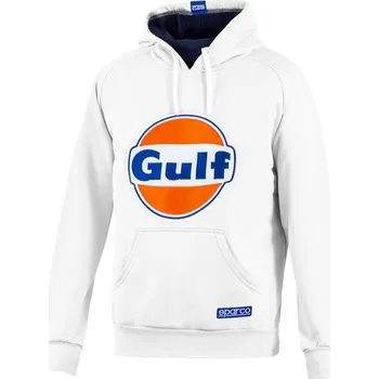 Pánská mikina Sparco Sparco Gulf Mikina s kapucí, bílá