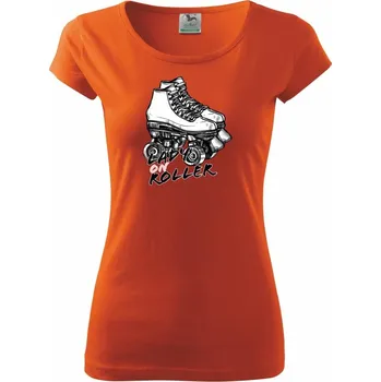 Dámské tričko Lady on roller - Dámské triko Pure - XS ( Oranžová )