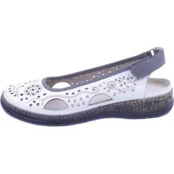 Dámské baleríny OBUV JANA ČR Boty JANA 546 bílé dámské kožené Velikost: 41