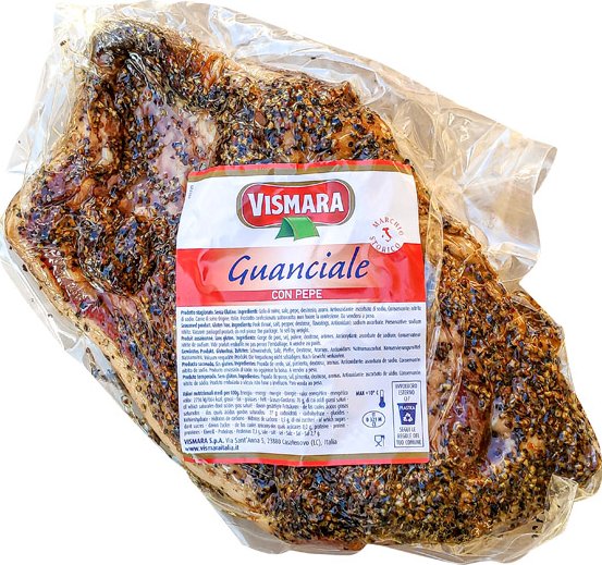 Guanciale Pepe, cca 2 kg, Vismara 1 kg/vakuo