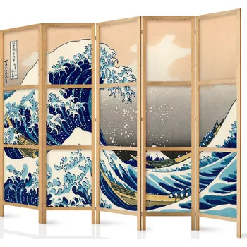 Paraván Japonský paraván - Velká vlna v Kanagawě II Velikost: 225x172 cm