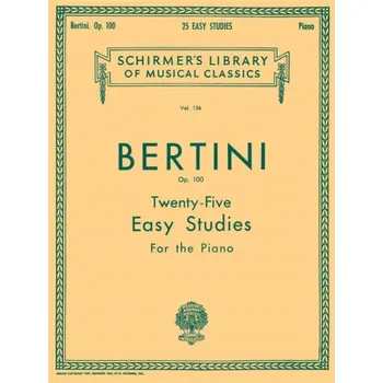 Henri Bertini: 25 Easy Studies, Op. 100 (noty na klavír)