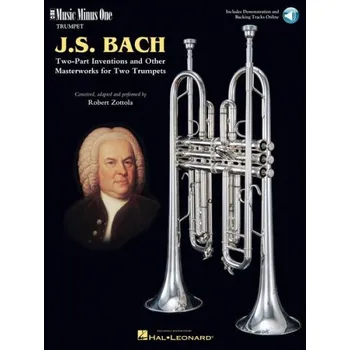 J.S. Bach: 2-Part Inventions for 2 Trumpets (noty pro 2 trubky) (+audio)