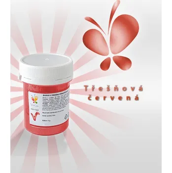 Jedlá dekorace na dort Barva v prášku perleťová AF, třešňová červená 5 g/kelímek