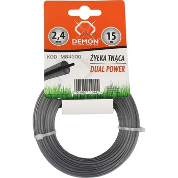 Příslušenství k zahradní technice Struna zesílená, kulatý profil, 15m, 2,4mm DEMON