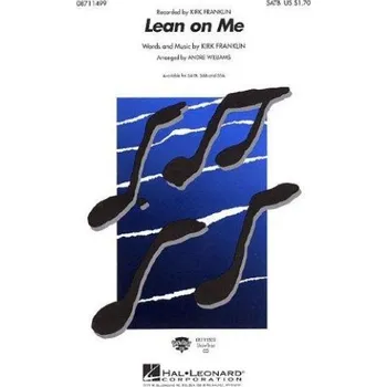 Kirk Franklin: Lean On Me (noty na sborový zpěv SATB, klavír) - SADA 5 ks