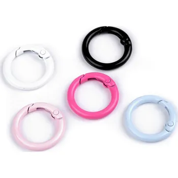 Karabina kulatá lakovaná Ø16 mm, Balení 10 ks, Varianta 3 pink