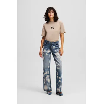Dámské džíny DŽÍNY KARL LAGERFELD JEANS KLJ MR RELAXED BLEACH DENIM BLEACHED DENIM