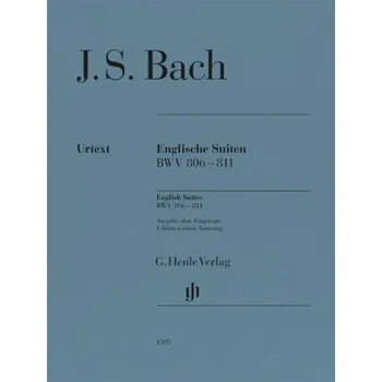 J.S. Bach: English Suites BWV 806–811 Edition without fingering (noty na klavír)
