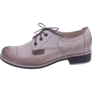 Dámské polobotky OBUV JANA ČR Boty Jana 189 béžové dámské kožené polobotky Velikost: 42