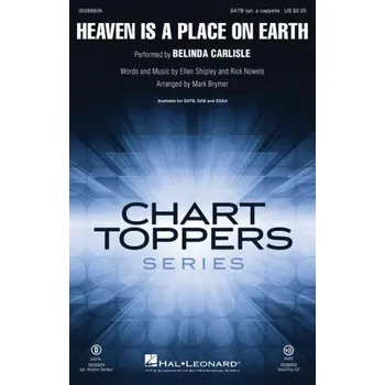 Belinda Carlisle: Heaven Is a Place on Earth (noty na sborový zpěv, SATB) - SADA 5 ks