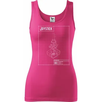 Dámské tričko Nákres joystick starý - Dámské tílko - 2XL ( Purpurová )