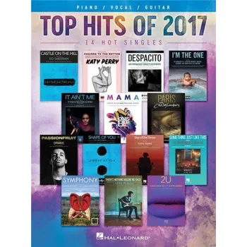 Top Hits Of 2017 (European Edition) (noty na klavír, zpěv, akordy na kytaru)