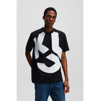 TRIČKO KARL LAGERFELD JEANS KLJ REG SS BLEACH LOGO TEE BLACK