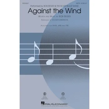 Bob Seger: Against the Wind (noty na sborový zpěv, SATB) - SADA 5 ks