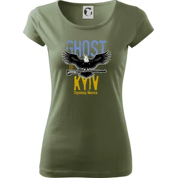 Dámské tričko Ghost of Kyiv - Orel - Dámské triko Pure - S ( Khaki )