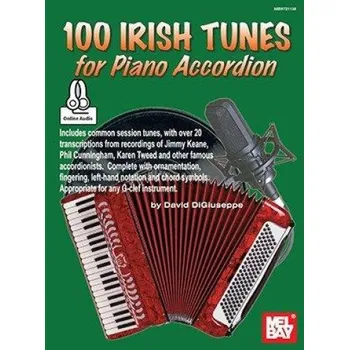 David DiGiuseppe: 100 Irish Tunes For Piano Accordion (noty na akordeon) (+audio)