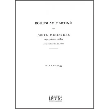 Bohuslav Martinů: Suite miniature H192, No.7 (noty na violoncello, klavír)