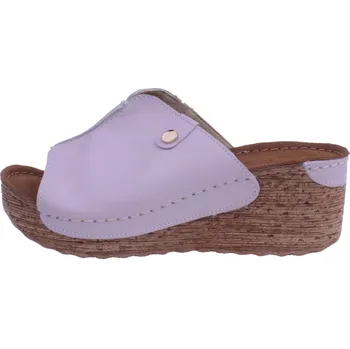 Dámské pantofle OBUV JANA ČR Letní dámské nazouváky JANA 650 růžové kožené Velikost: 37