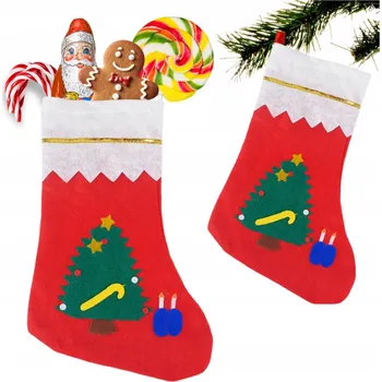 Vánoční dekorace PONOŽKA NA DÁRKY VÁNOČNÍ OZDOBA DÁRKOVÝ PYTLÍK NA STROMEČEK