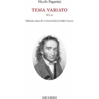 Niccolo Paganini: Tema variato M.S. 82 (noty na housle)