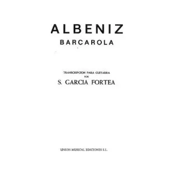 Isaac Albéniz: Barcarola (noty na kytaru)