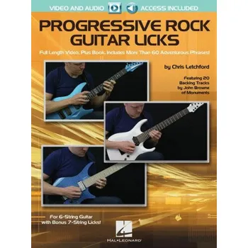 Chris Letchford: Progressive Rock Guitar Licks (noty, tabulatury na kytaru) (+CD+DVD)