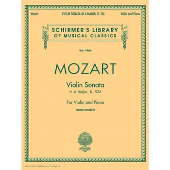 Wolfgang Amadeus Mozart: Sonata in A, K.526 (noty na housle, klavír)