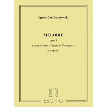 Ignacy Jan Paderewski: Melodie Op. 8 No. 3 (noty na klavír)