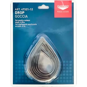 Vykrajovátko Vykrajovátka sada 6ks (kapka) tvar: 4,5-11, v.3cm