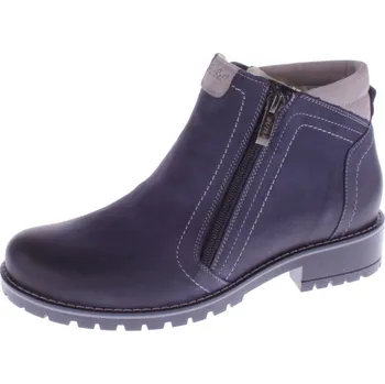 Dámská zimní obuv OBUV JANA ČR Boty JANA 639 modré dámské kožené zimní kotníkové Velikost: 39