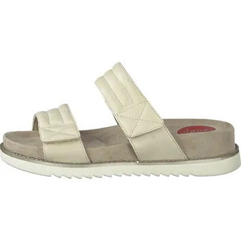Dámské pantofle JANA SHOES NĚMECKO Letní dámské nazouváky JANA 210 béžové kožené Velikost: 38
