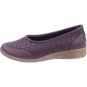 Dámské baleríny OBUV JANA ČR Boty JANA 689 hnědé dámské kožené Velikost: 39