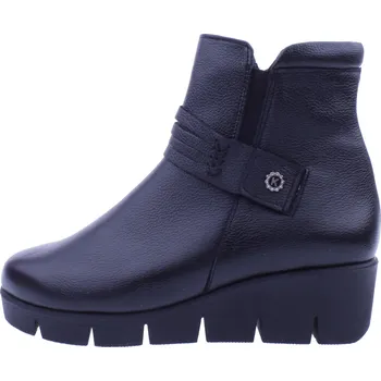 Dámské kozačky OBUV JANA ČR Boty JANA 3443/ARAGONA černé dámské kožené polokozačky Velikost: 41