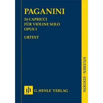Niccolo Paganini: 24 Capricci für Violine solo Opus 1 - Study Score (noty na housle)