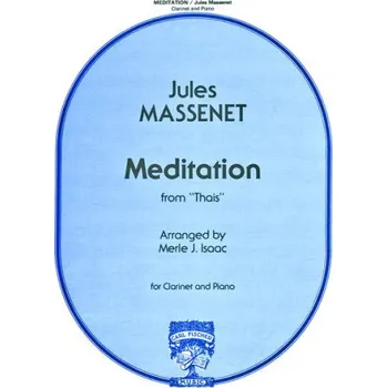 Jules Massenet: Meditation From Thais (noty na klarinet, klavír)