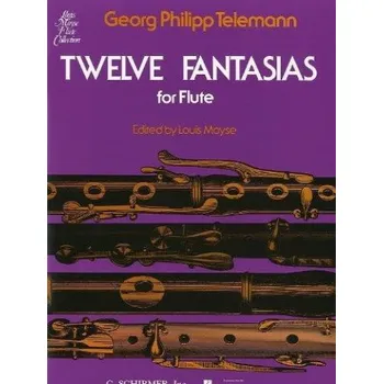 Georg Philipp Telemann: Twelve Fantasies For Solo Flute (noty na příčnou flétnu)