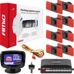 Amio Parkovací senzory LED-GRAF 8, zapuštěné, s displejem, přední + zadní