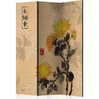 Paraván Paraván - Chryzantémy Velikost: 135x172 cm, Provedení: Jednostranný