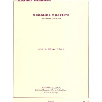 Alexandr Čerepnin: Sonatine Sportive (noty na altsaxofon)