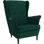 MOB Křeslo ušák Tempo Kondela LUFINO (zelená + ořech)