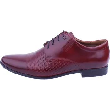 Pánské polobotky OBUV JANA ČR Pánské kožené polobotky 482 červené Velikost: 39