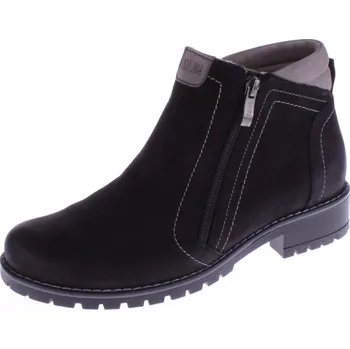 Dámské kozačky OBUV JANA ČR Boty JANA 639-N černé dámské kožené zimní kotníkové Velikost: 41